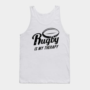 Rugby is my therapy Tank Top